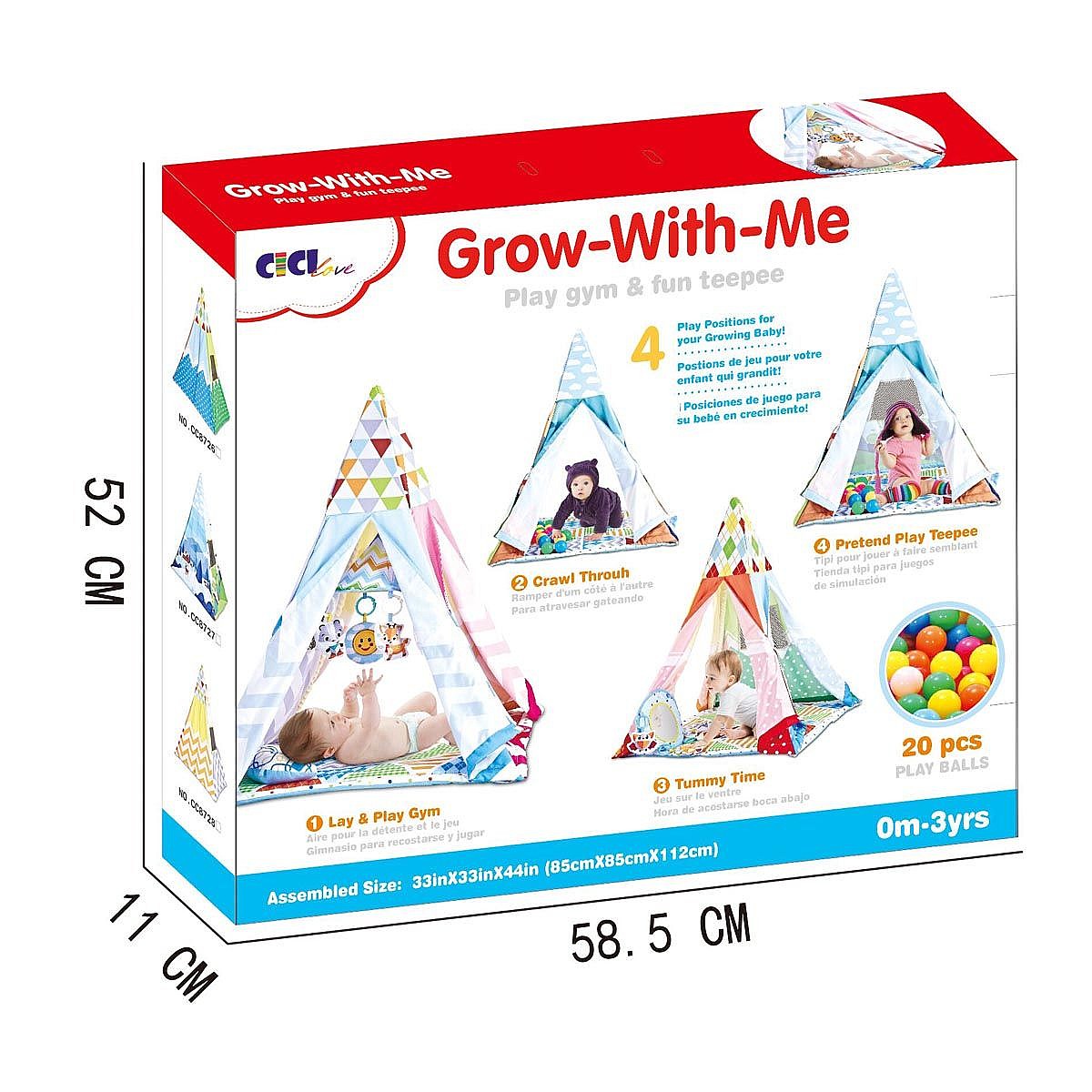 <h1 class="product-right-title1">���� ������ �� 20 ������ - Baby Playing Tant & 20 pcs balls CC8726</h1>