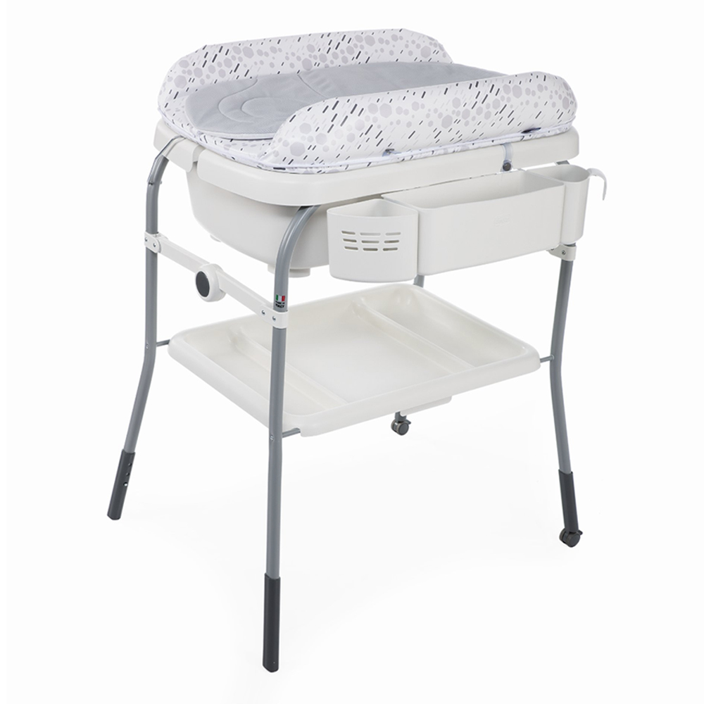 אמבטיה עם משטח החתלה מתקפל אפור - Cuddle & Bubble Comfort אמבטיה עם משטח החתלה מתקפל אפור - Cuddle & Bubble Comfort