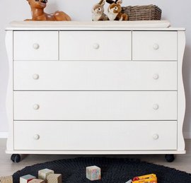 שידת החתלה מרכבה - טל רהיטים 1.2 מטר כולל גלגלים