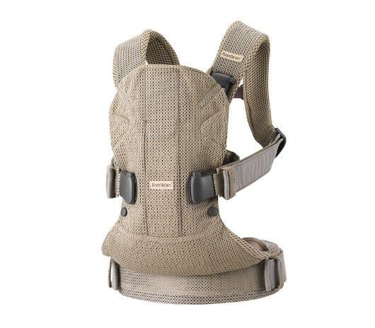 מנשא תינוק קידמי One בד נושם 3D Mes - בז' Grey beige בייבי ביורן מנשא תינוק קידמי One בד נושם 3D Mes - בז' Grey beige בייבי ביורן