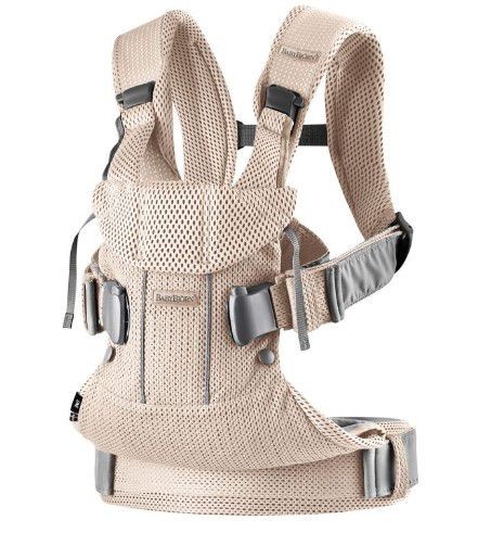 מנשא תינוק קידמי One בד נושם 3D Mes - בז' Grey beige בייבי ביורן מנשא תינוק קידמי One בד נושם 3D Mes - בז' Grey beige בייבי ביורן