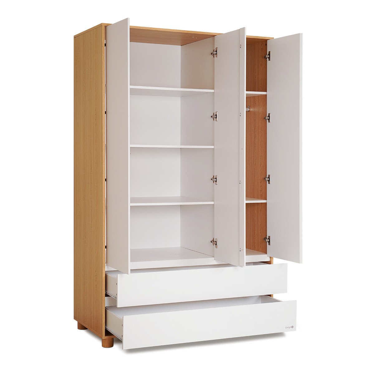 ���� ����� ������ ���/�� � Brady� Wardrobe White/Wood 120x60x200 cm
