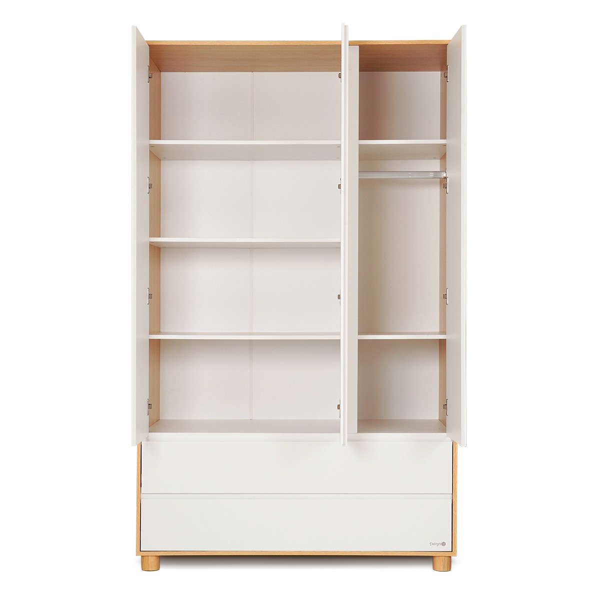 ���� ����� ������ ���/�� � Brady� Wardrobe White/Wood 120x60x200 cm