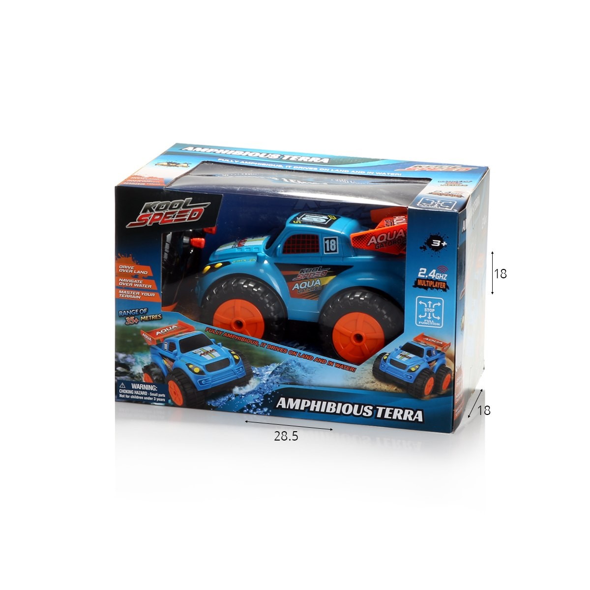 מכונית שלט אמפיבית 1:18 2.4GHz מכונית שלט אמפיבית 1:18 2.4GHz