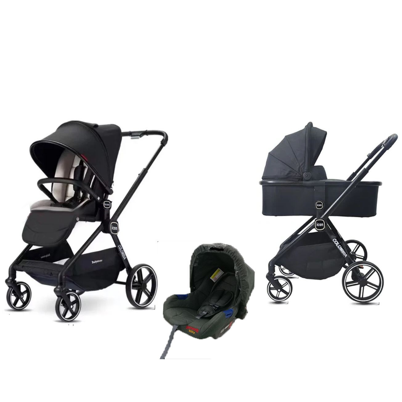 עגלת קולומביה 3 חלקים- אמבטיה טיולון וסלקל בייבי מישל Baby Michel- COLOMBIA-שחור עגלת קולומביה 3 חלקים- אמבטיה טיולון וסלקל בייבי מישל Baby Michel- COLOMBIA-שחור