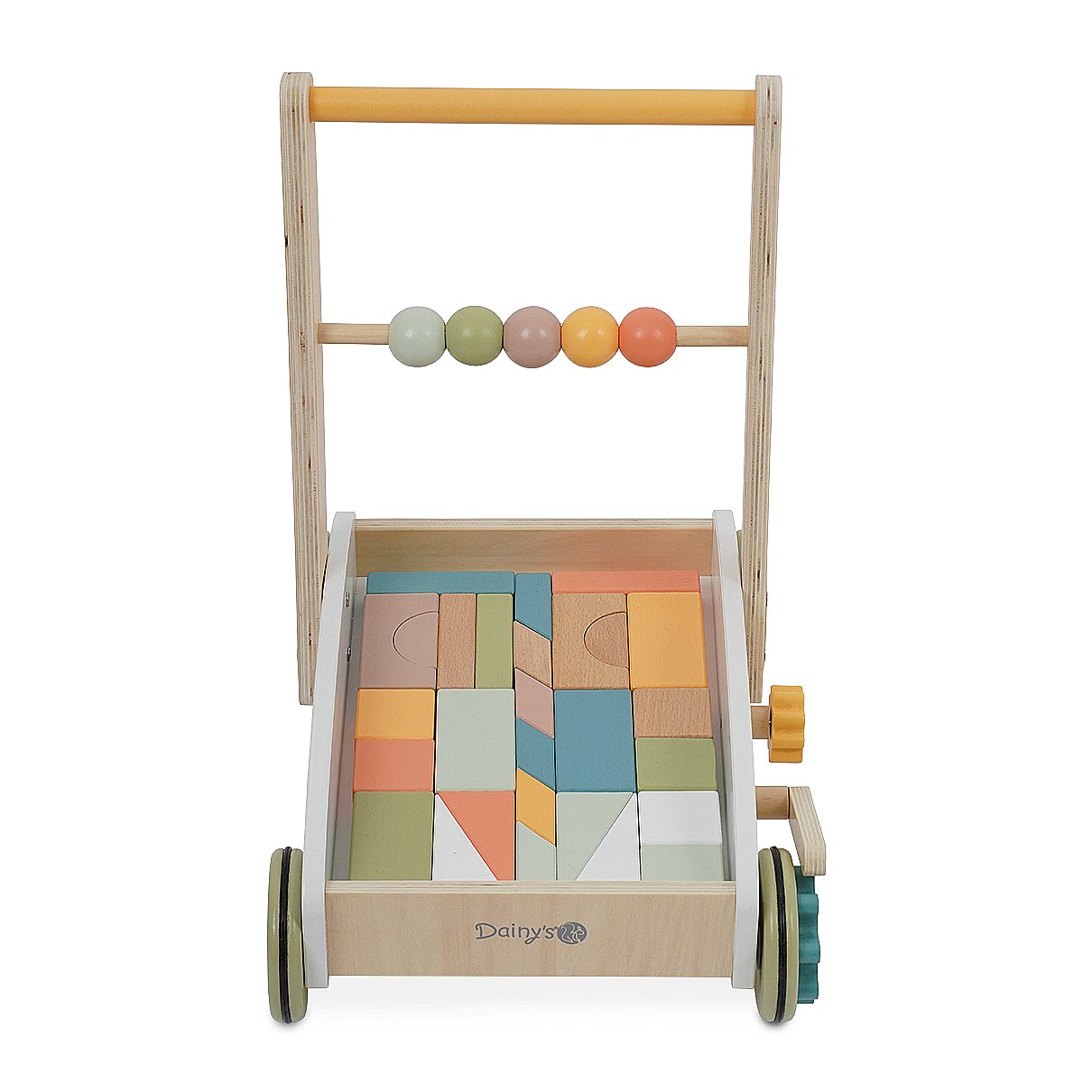 ������ ���� ������ ��� - ����Wooden Baby Walker with Blocks