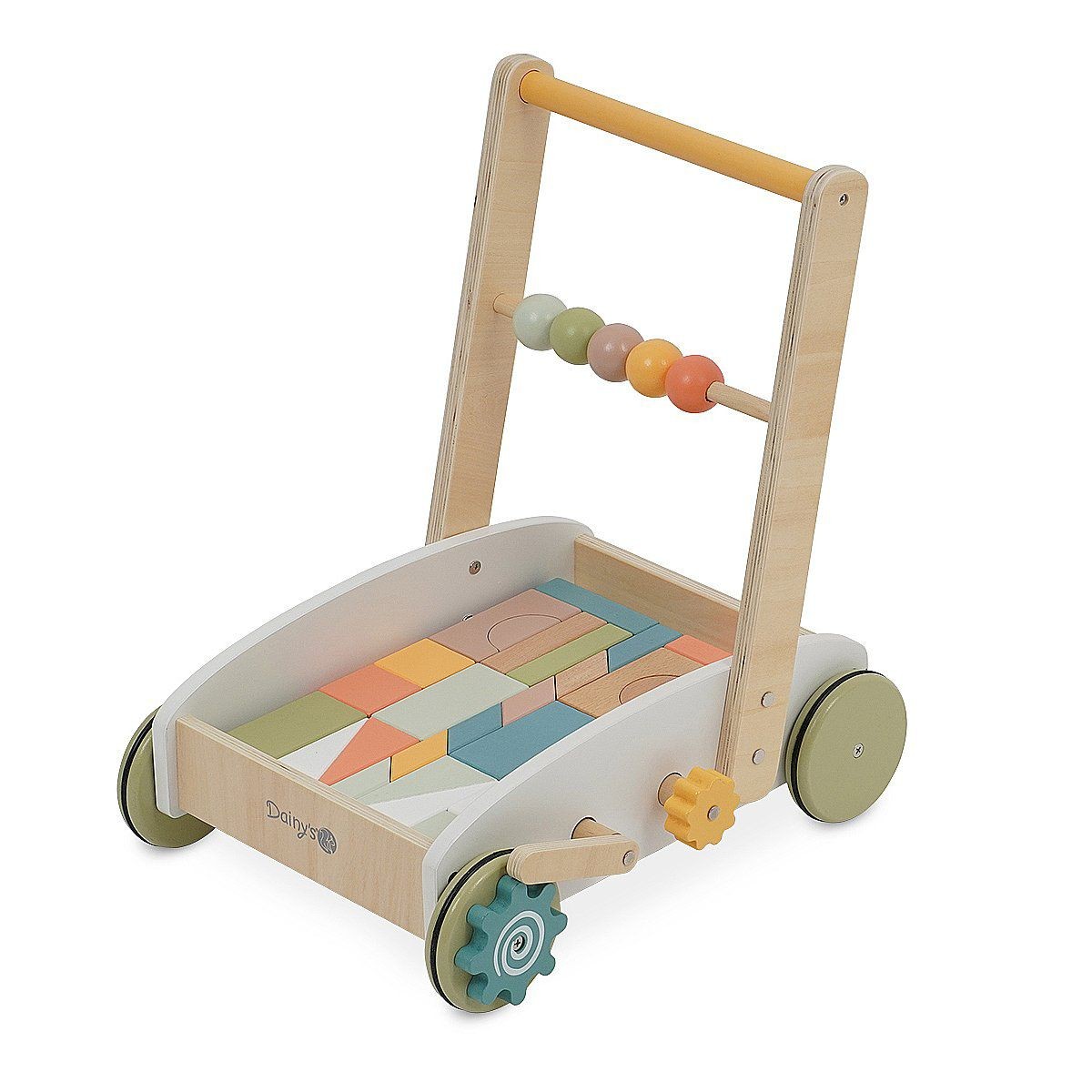 ������ ���� ������ ��� - ����Wooden Baby Walker with Blocks