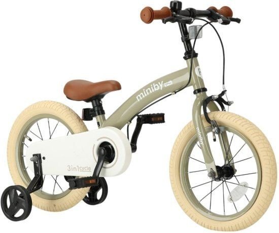 אופני ילדים 3 ב-1 16 אינץ' Qplay Miniby - צבע כחול אפור אופני ילדים 3 ב-1 16 אינץ' Qplay Miniby - צבע כחול אפור